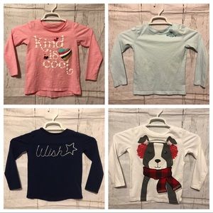 Bundle of 4 Carter’s Girls Long Sleeve Shirts sz 7